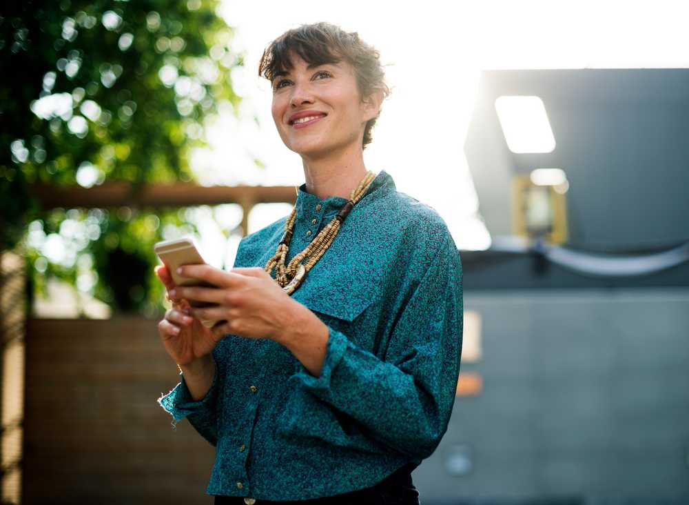 Turboclicks business woman smiling