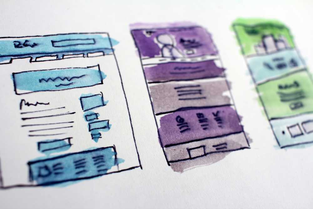 Wireframes and user flows for website